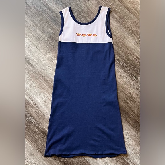 Vintage Dresses & Skirts - Vintage Navy and White Maxi Dress